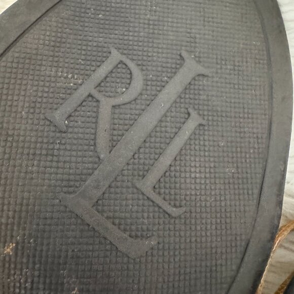 Ralph Lauren Gold Strappy Heels - Picture 9 of 9